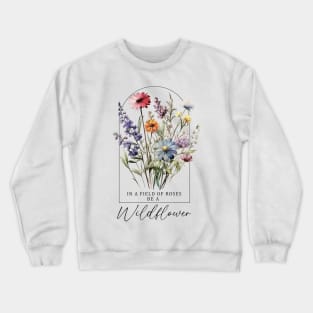 Wildflower Design Crewneck Sweatshirt